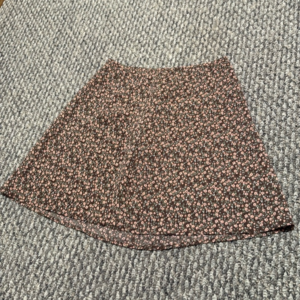 Cider Black Floral Skirt